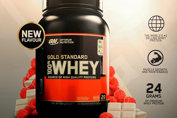 100% Whey Gold Standard 2lb white choco - ON